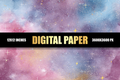 Colorful Galaxy Digital Paper Product Image 1