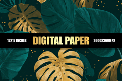 Watercolor Leaves Digital Paper Product Image 1
