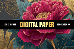 Texture Floral Digital Paper Product Image 1