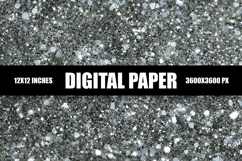 Gray Glitter Digital Paper Product Image 1