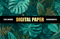 Green Leaves Digital Paper Product Image 1