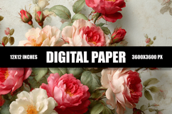 Floral Digital Paper Product Image 1