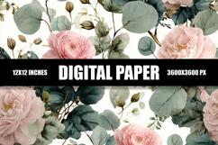 Floral Digital Paper Product Image 1