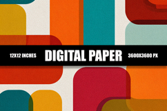 Abstract Colorful Shapes Digital Paper Product Image 1