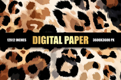 Leopard Pattern Digital Paper Product Image 1