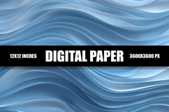 Abstract Blue Digital Paper Product Image 1