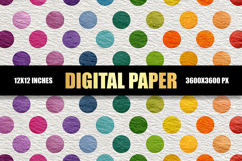Colorful Circles Digital Paper Product Image 1