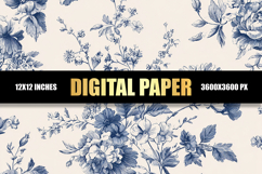 Floral Digital Paper Product Image 1
