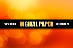 Orange Bokeh Digital Paper Product Image 1