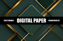 Abstract 3D Green Digital Paper Product Image 1