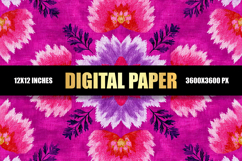 Watercolor Floral Digital Paper Product Image 1