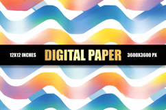 Colorful Strips Digital Paper Product Image 1