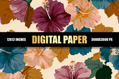 Colorful Floral Digital Paper Product Image 1