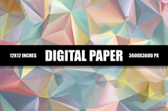 Crystal Geometric Shapes Digital Paper Product Image 1