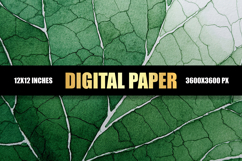 Green Leaf Digital Paper Product Image 1