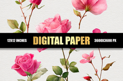Floral Digital Paper Product Image 1