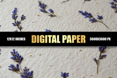 Blue Floral Digital Paper Product Image 1