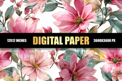Floral Digital Paper Product Image 1