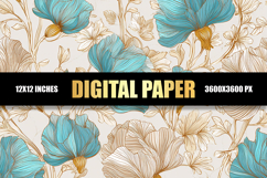 Floral Digital Paper Product Image 1