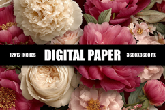 Floral Digital Paper Product Image 1