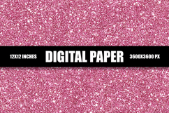 Pink Glitter Digital Paper Product Image 1