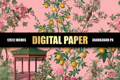 Floral Digital Paper Product Image 1