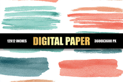 Colorful Brush Strokes Digital Paper Product Image 1