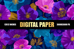 Floral Digital Paper Product Image 1
