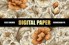 Floral Digital Paper Product Image 1