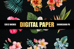 Floral Digital Paper Product Image 1