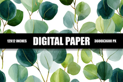 Watercolor Leaves Digital Paper Product Image 1