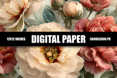 Floral Digital Paper Product Image 1