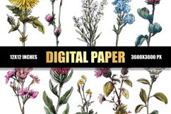 Floral Digital Paper Product Image 1