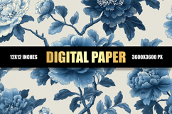 Floral Digital Paper Product Image 1