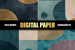 Abstract Colorful Shapes Digital Paper Product Image 1