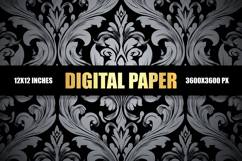 Vintage Floral Digital Paper Product Image 1