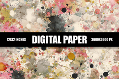 Colorful Stains Digital Paper Product Image 1