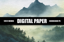 Misty Mountain Digital Paper Product Image 1