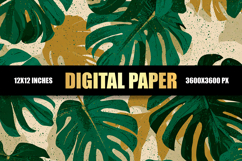 Watercolor Leaves Digital Paper Product Image 1