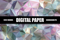 Crystal Geometric Shapes Digital Paper Product Image 1