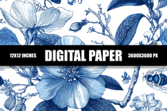 Floral Digital Paper Product Image 1