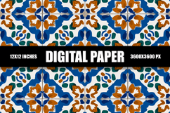 Traditional Floral Digital Paper Product Image 1