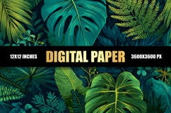Green Leaves Digital Paper Product Image 1