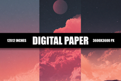 Cloudy Sky Digital Paper Product Image 1