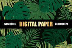 Watercolor Leaves Digital Paper Product Image 1