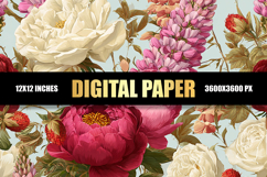 Floral Digital Paper Product Image 1