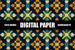 Traditional Floral Digital Paper Product Image 1