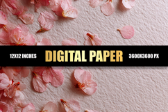 Pink Leaves Digital Paper Product Image 1