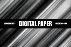 Black And White Lines Digital Paper Product Image 1