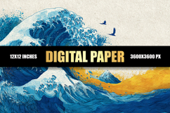 Sea Waves Digital Paper Product Image 1